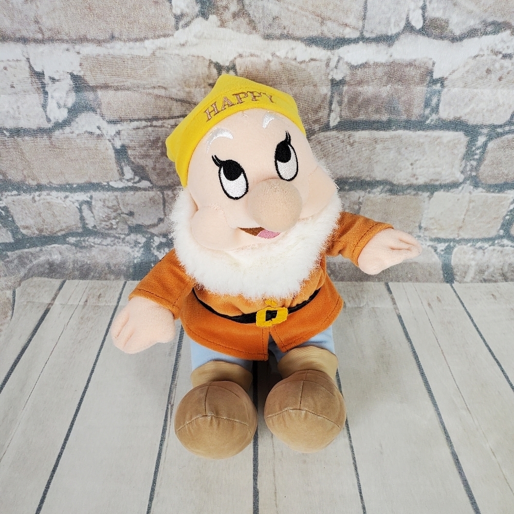 Disney Store 9" Happy Dwarf Plush Bean Bag Bottom